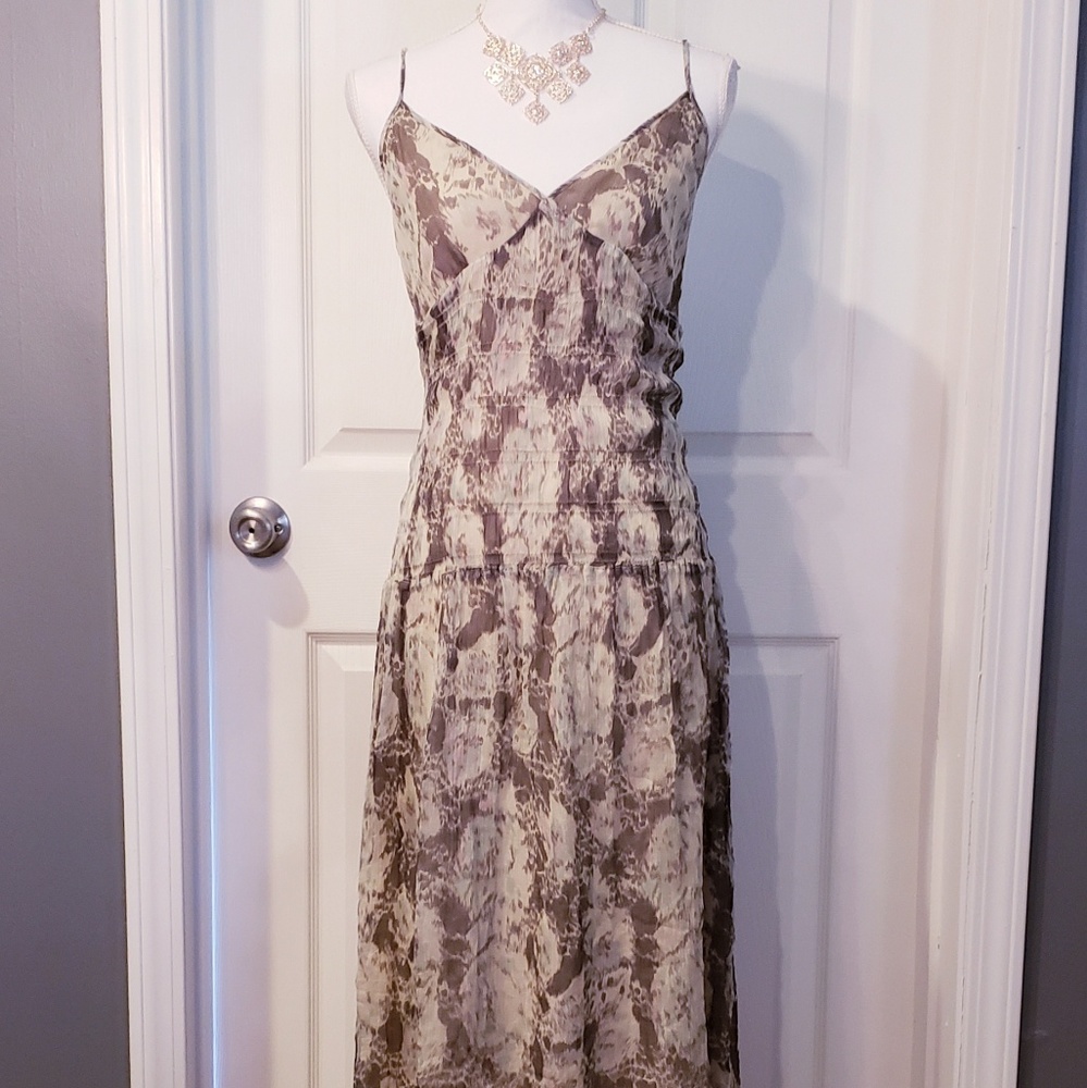 Topshop Patterned Spaghetti Strap Midi Dress - image 2